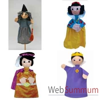 Marionnettes à main Prince, Blanche Neige et le nain Simplet -LWS-316