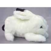 peluche lapin noir et blanc